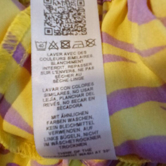 Collusion Women's Purple Yellow Zebra Stripe Boxer Shorts SZ 0 NWOT - Picture 8 of 8